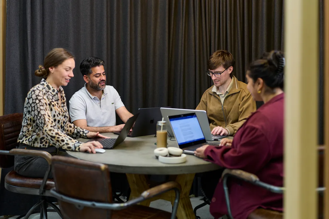 The DUNK studio, with the team at work