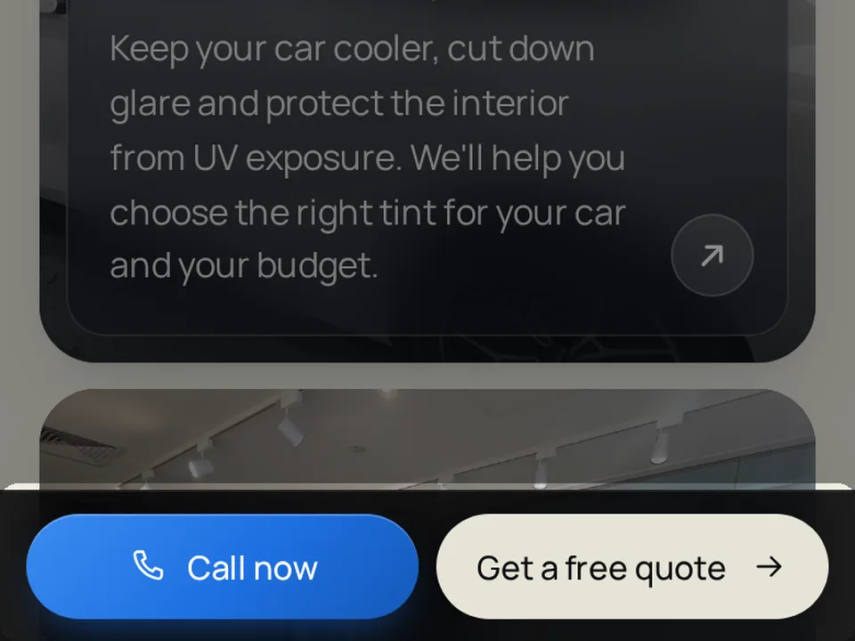 Sticky mobile calls to action